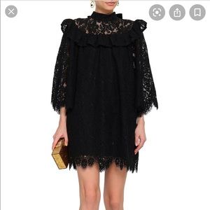 Perseverance London Ruffled Mini Lace Dress